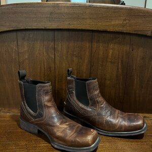 Ariat Brown Leather Chelsea Work Boots